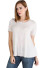 Short-sleeve, round neck,ribbed swing top. WH-BT1868-CREAM