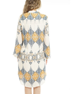 LS Button Down Tunic-2 pcs dress MDW7W03CP-Beige/Navy
